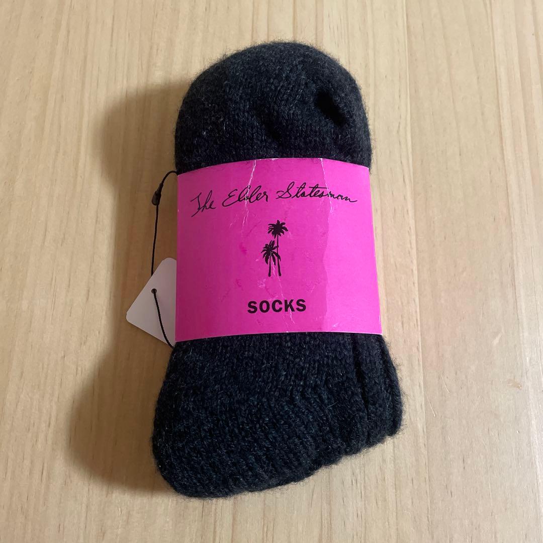 [新品]THE ELDER STATESMAN カシミアソックス 靴下 グレー