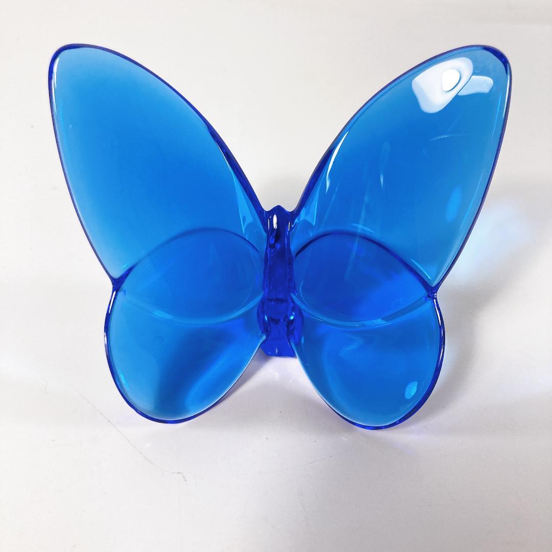 Baccarat バカラ ラッキーバタフライ ブルー　ラッキー・バタフライ・置物