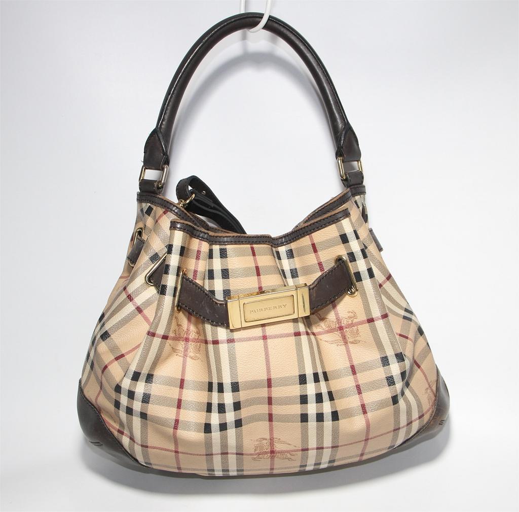 シ*ー様 バーバリー Haymarket ノバチェック ハンドバッグ 2way