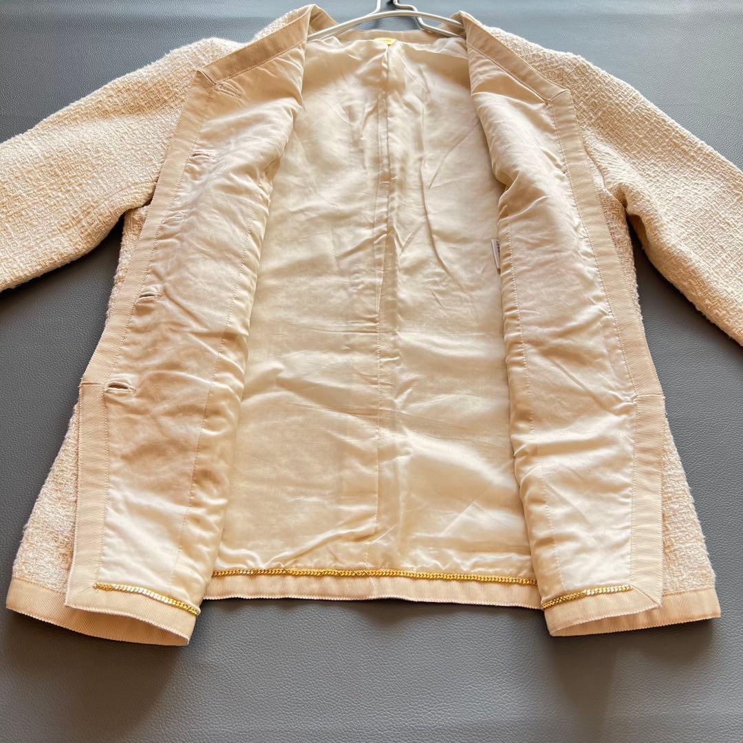 美品✨ドゥーズィエムクラス　tweed Vネック ジャケット　ツイードジャケット