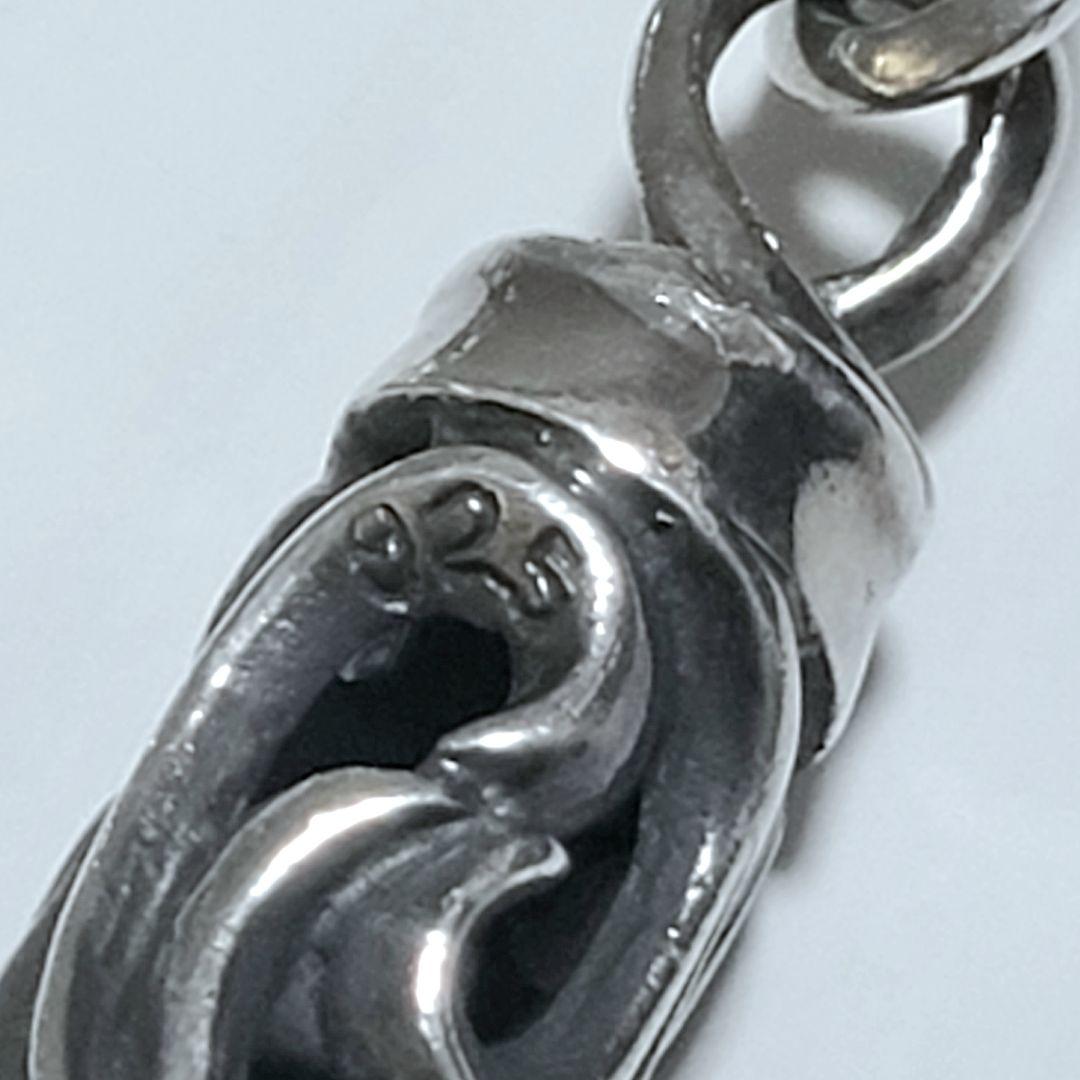 極美品 ノーブランド シルバー925 9リンク ローラーウォレットチェーン