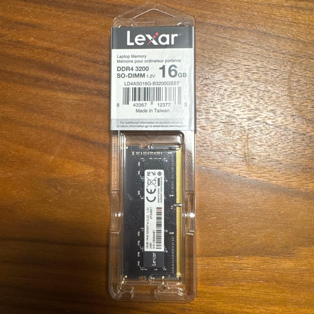 メモリー Lexar SODIMM DDR4 16GB 3200