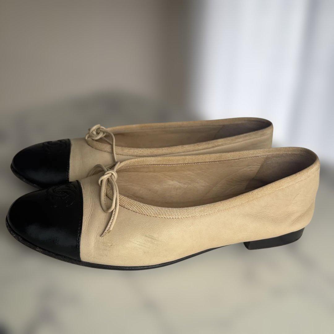 シャネル　バレエシューズ　バレリーナ　フラット　CHANEL ココマーク