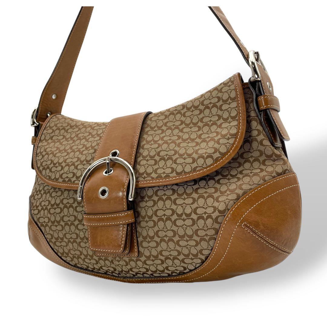 コーチ キャンバス ショルダーバッグ ワンショルダー ブラウン ソーホー