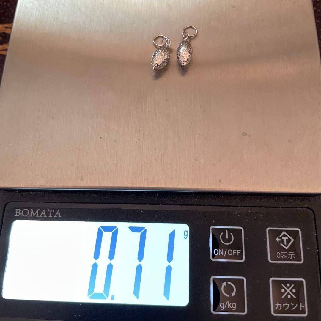 QVC K18WG ピアス・ピアリング　ドロップデザインチャーム