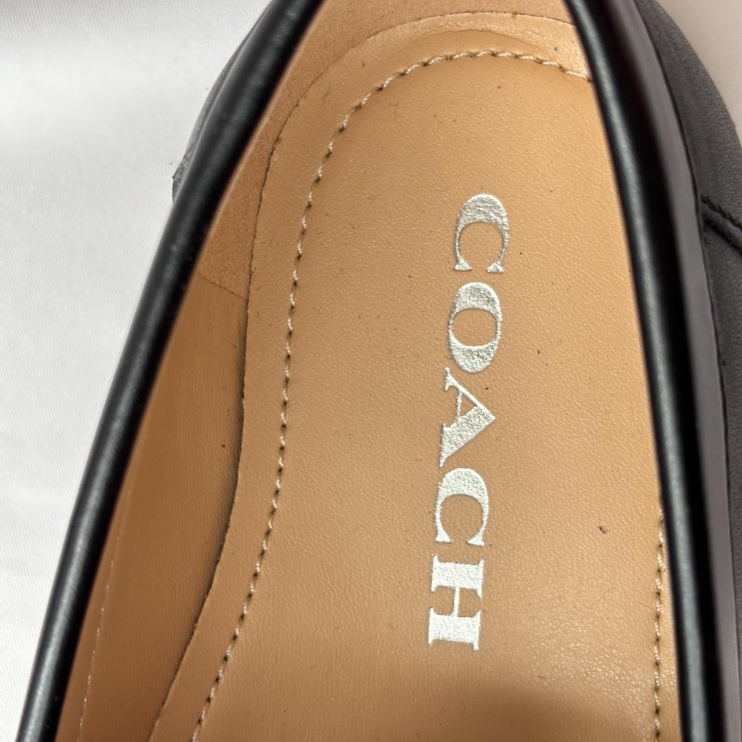 未使用 COACH コーチ シグネチャー ローファー お洒落 ブラック 23cm