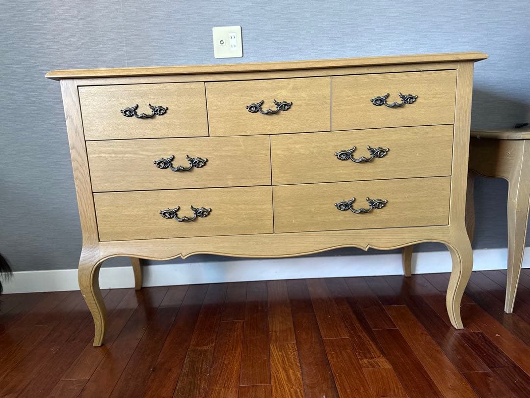 フレンチスタイル ライトウッド チェスト