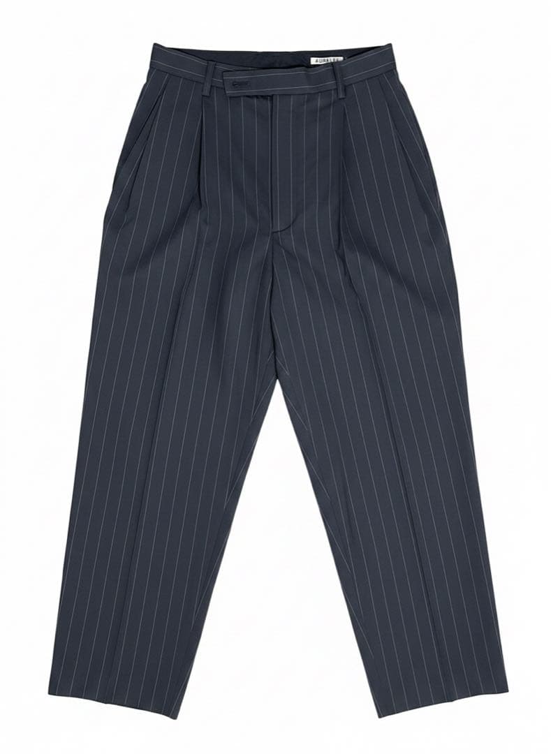 【希少】AURALEE 21SS フィックス ナイロン ストライプ スラックス1