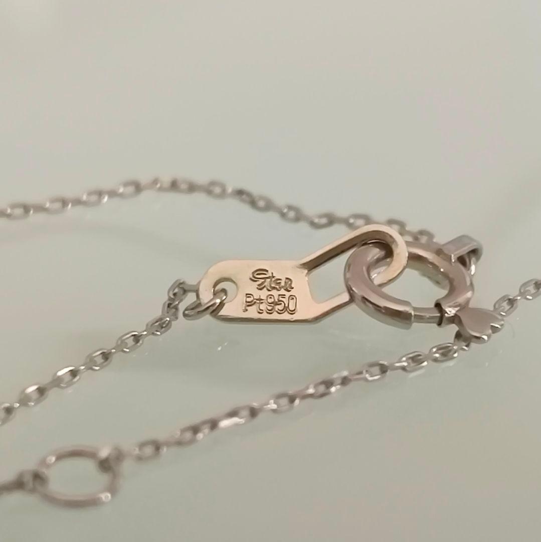 美品　スタージュエリー　プラチナ　ペリドット　クロッシングスター　ネックレス