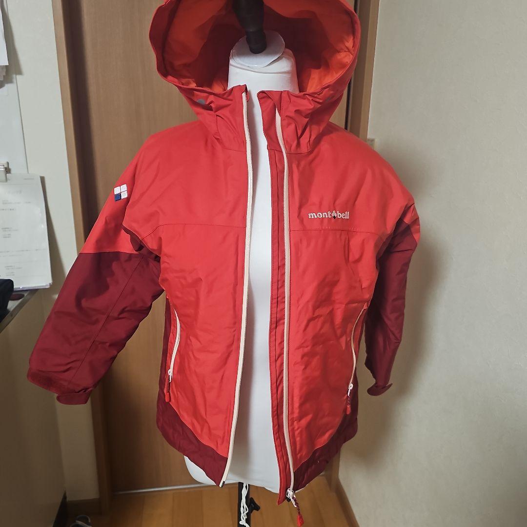 f*i様 mont-bell キッズ用スキーウェア セット130 レッド