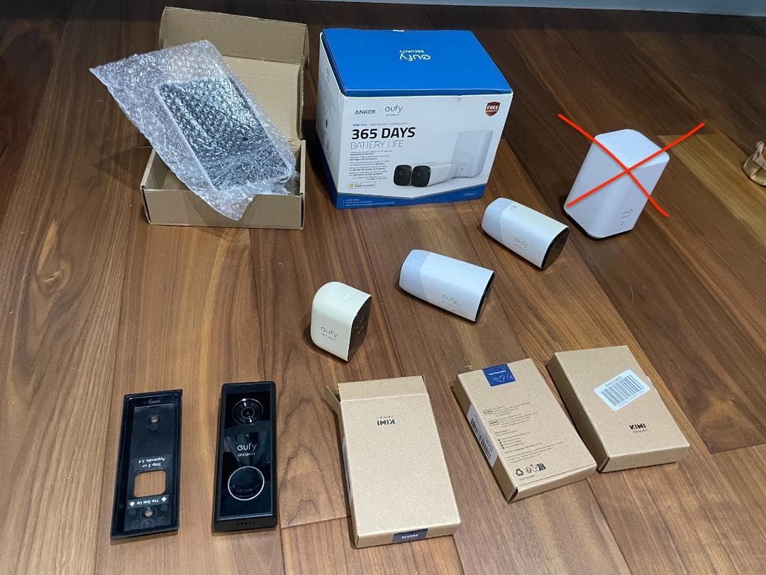 eufyCam 2(✕2個),2C,videodoorbel,kiwi3個