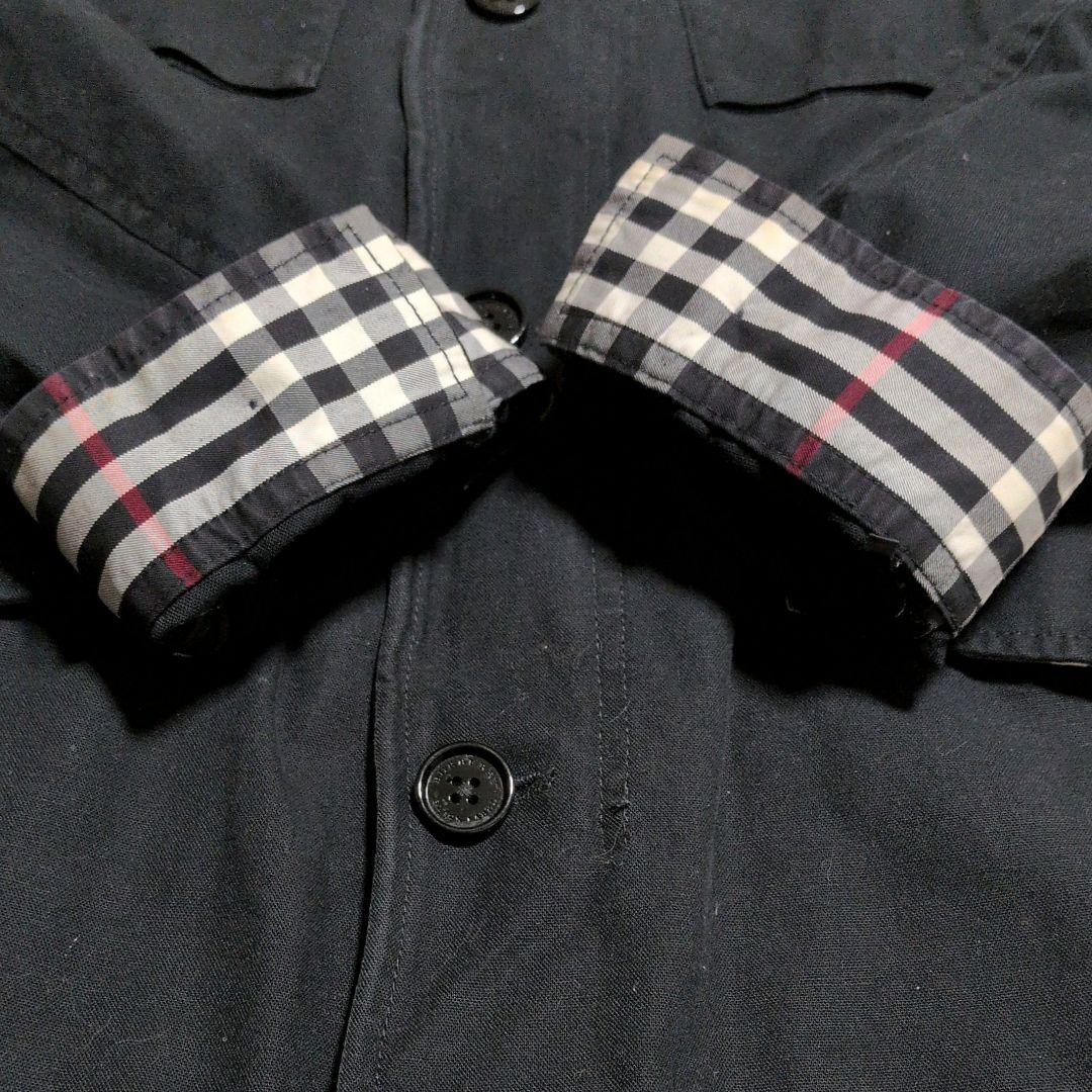 希少 バーバリーブラックレーベル 黒　M ミリタリー ジャケット 　アウター