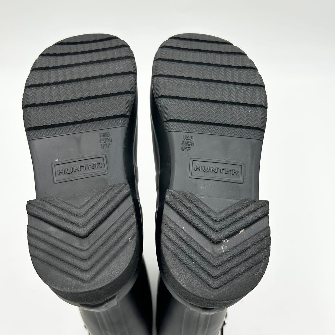 HUNTER ハンター レインロングブーツ ブラック 長靴 24cm 箱付き