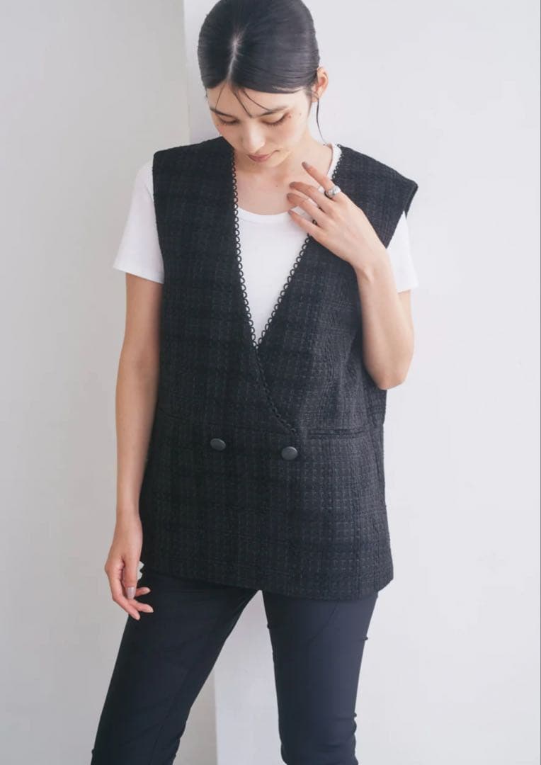 美品⭐︎connse ツイードベスト