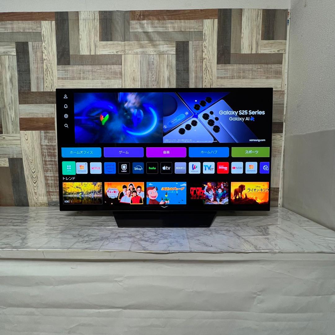 即日受渡❣️全国送料込昨年購入LG48型有機ELテレビTVer.Hulu視聴可
