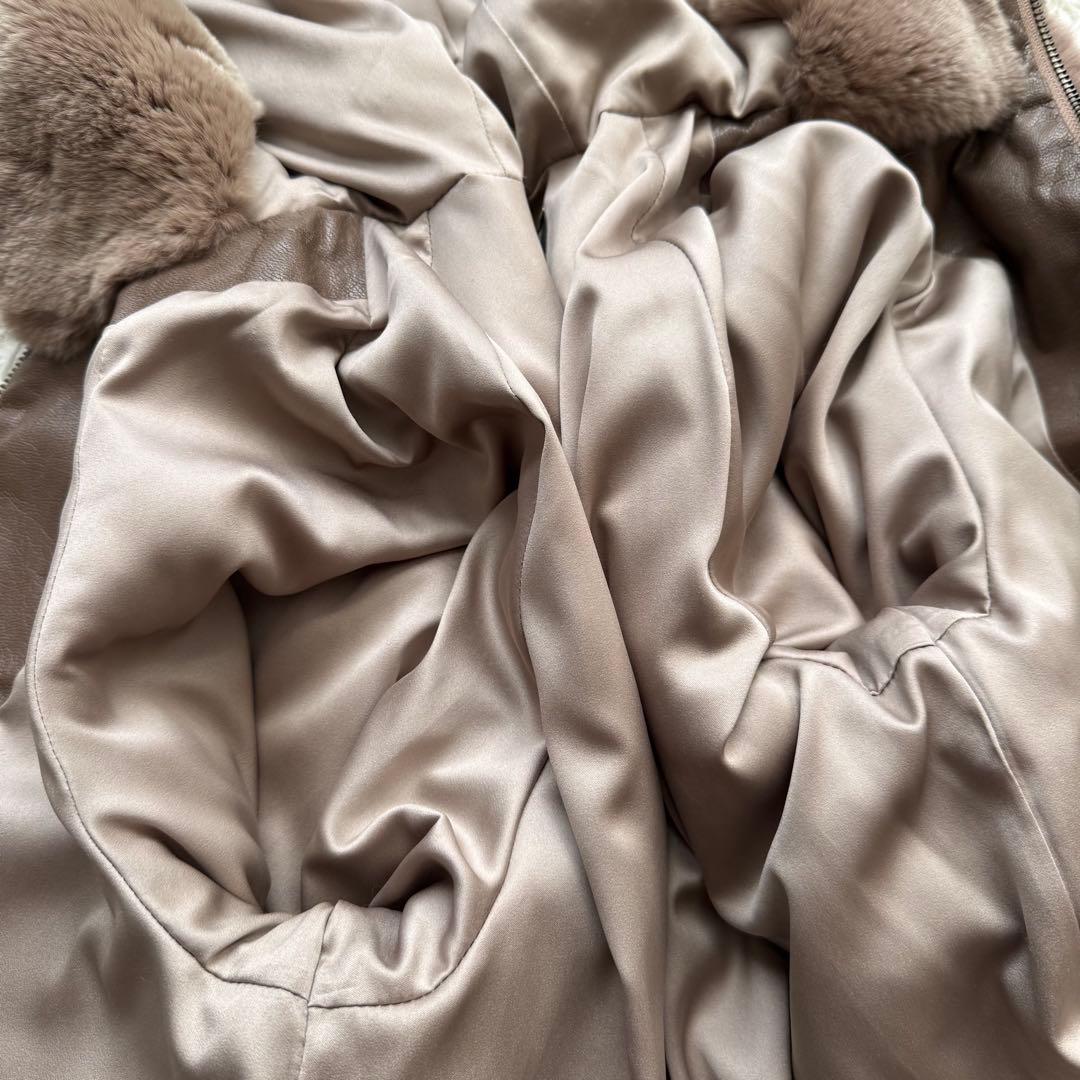 本毛皮☆グレースコンチネンタル diagram レッキスラビットファー フード