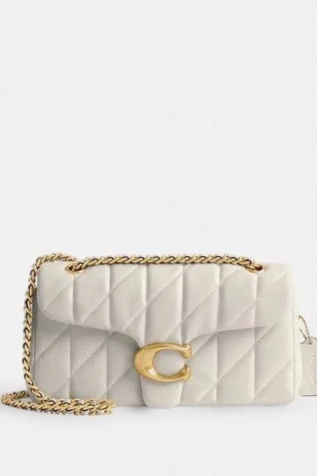 COACH コーチ　タビー ショルダー 26・キルティング　ホワイト