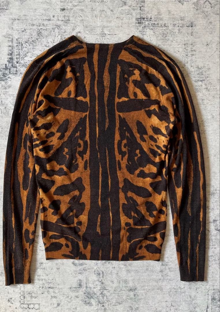 トップス Alexander McQueen Leopard V-Neck Knit
