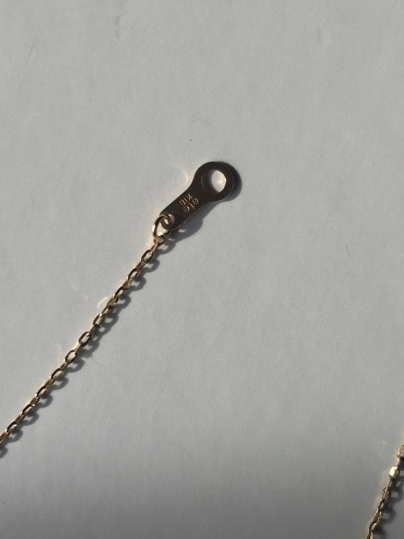 ete K18YGミラーカットチェーンネックレス