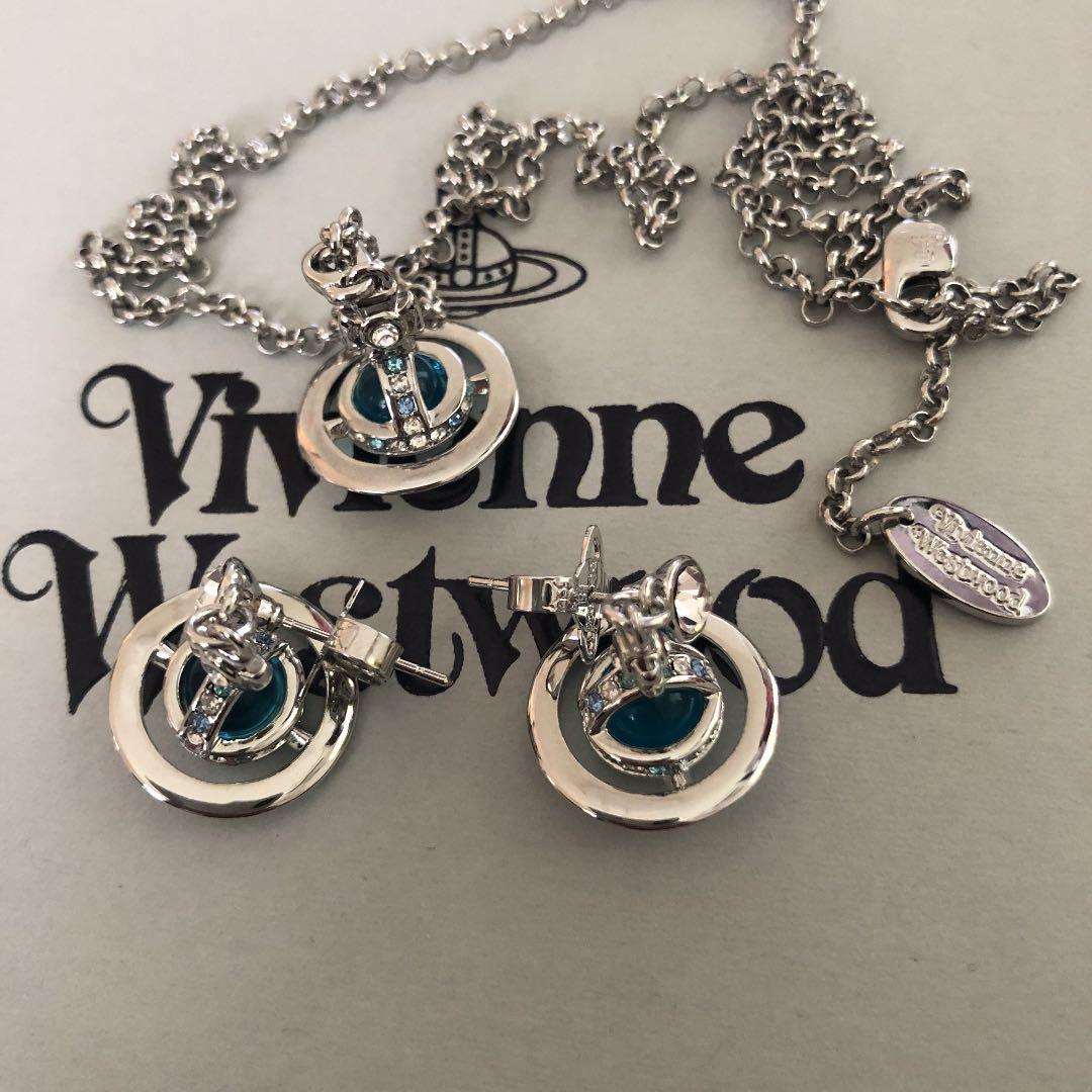 ヴィヴィアン　プチオーブネックレスピアス　セット