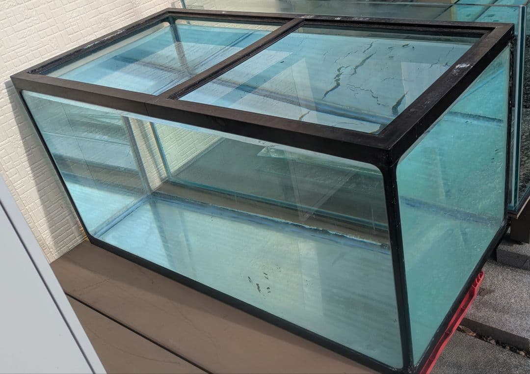 中古90cmガラス水槽 シリコン補修あり