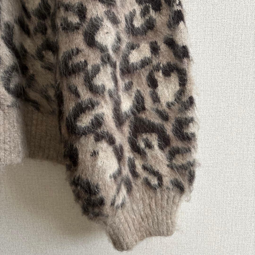 新品　完売品　ジャーナルスタンダード　シャギーニット　カーディガン　レオパード